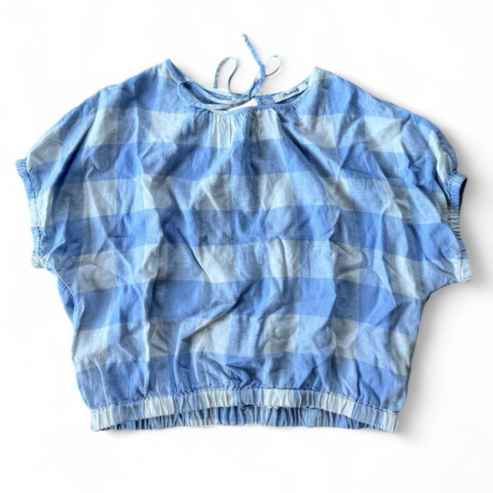 Madewell Gingham Tie-Back Top